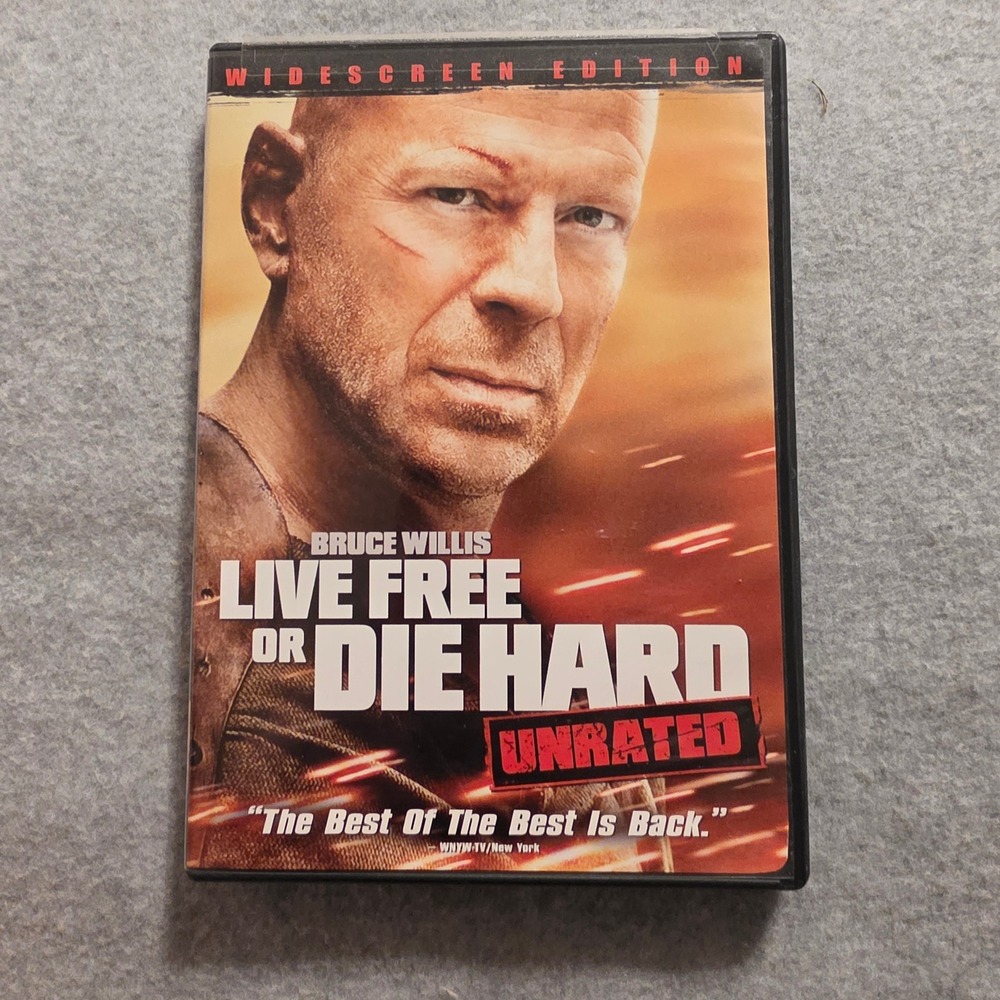 Live Free or Die Hard DVD Unrated Widescreen Edition Bruce Willis Action Movie